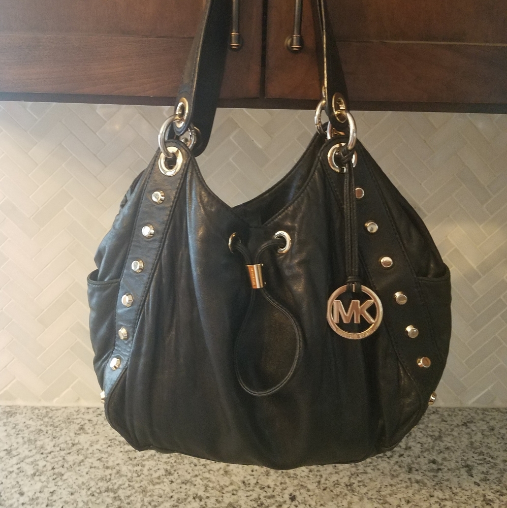 Michael Kors Leather Studded Hobo